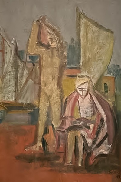 Detail von historischem Gemälde von Werner Gilles